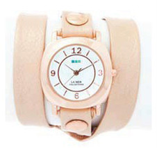 La Mer Pearl Odyssey w/ Gold Rivets Wrap Watch - £62.35 GBP