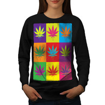 Weed Cannabis Leaf Rasta Jumper Pop Art Women Sweatshirt - £14.19 GBP