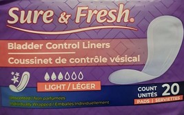 Bladder Control Liners - Unscented - Light 10 packs (200) - 20 each x 10 - £32.27 GBP