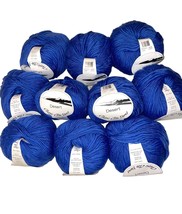 Lot of 10 Classic Elite Desert Thick Thin Single Ply Worsted Wool Yarn Blue 2057 - £53.75 GBP