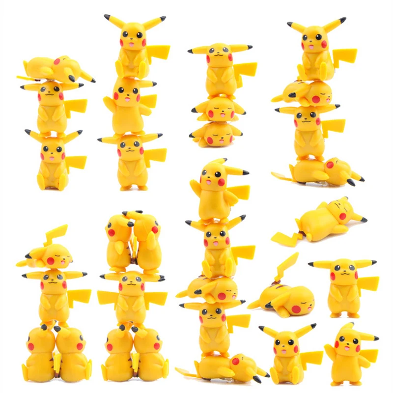 5pcs/lot Cute Pokemon Pikachu Toys Kawaii Action Figures Toys DIY Micro - £12.21 GBP