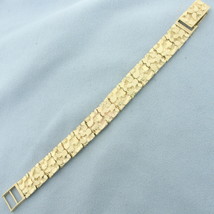 Wide Nugget Link Bracelet in 14k Yellow Gold - £1,291.29 GBP