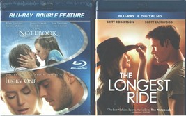 Nicholas Sparks 4: Notebook-Lucky One-Longest Ride-Last Song-Romance-NEW Blu Ray - £28.37 GBP