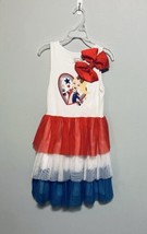 Nickelodeon JoJo Siwa Patriotic Tutu Dress - Red/White/Blue - Size M, 7/8 (VGUC) - £7.22 GBP