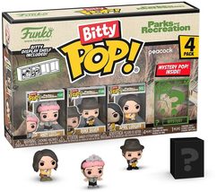Funko Bitty Pop!: Parks and Recreation Mini Collectible Toys 4-Pack - An... - £18.37 GBP