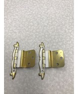 AMEROCK HINGE WHITE AND BRIGHT BRASS BP-7738-BW Kg Z2 - $5.93