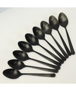 Herdmar Oslo Black Teaspoons Matte 5 3/4&quot; 18/10 Lot of 9 - €108,59 EUR