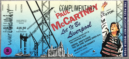 Paul McCartney Concert Ticket Let It Be Liverpool Complimentary Unused - $25.00