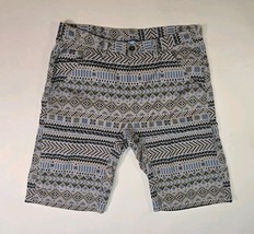 Kavu Shorts Mens 38 Aztec Pattern Blue &amp; Gray Hiking Trail Casual 12&quot; In... - $28.27