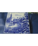 AMSTERDAM BLOEMENMARKT tile blue WARE MARKED &quot;G&quot; [80D] - €37,81 EUR