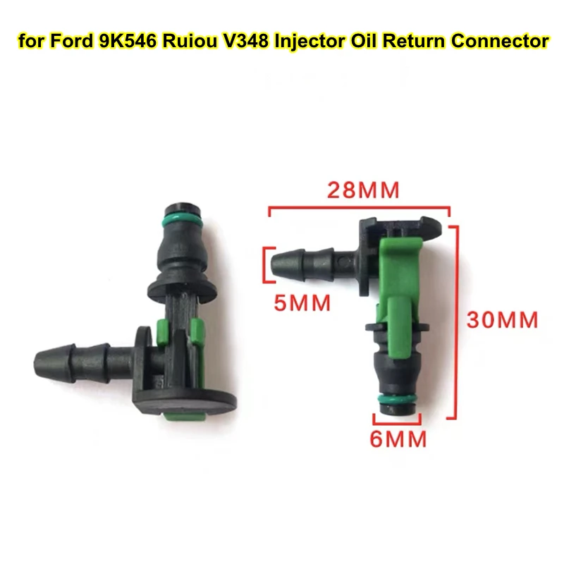 10PCS for  Jiangling Ruiou V348 Common Rail  Injector Oil Return Joint Two-Way C - £80.73 GBP