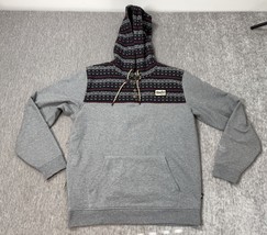 Howler Bros Shaman Hoodie Men Large Gray Aztec Sweater Kangaroo Jacket S... - $49.49