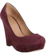 L.A.M.B X GWEN STEFANI Shoes PLATFORM Wedge BURGUNDY ( 10 ) - $212.06 CAD