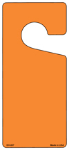 Primary image for Orange Solid Blank Novelty Metal Door Hanger