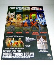2007 JLA 17 by 11 inch 1st Appearance action figure POSTER: Warlord,Aquaman,Atom - £16.02 GBP