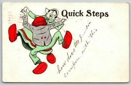 1907 Comic Postcard Of Two Dutch People Dancing The Quick Steps - £15.43 GBP