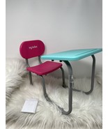 Vintage My Twinn Doll Desk Pink &amp; Mint Green New W/ Box for 23” Doll Fur... - $114.99