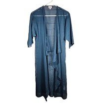 LulaRoe Women&#39;s Size Small Blue with Pink Polka Dot Kimono Duster - $15.04