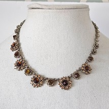 LC Lauren Conrad Gold Tone &amp; Red Floral Beaded Necklace - £10.31 GBP