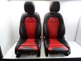 2018 Mercedes W205 C63 Sedan seats set, front left and right, black/red w/suede - $2,611.84
