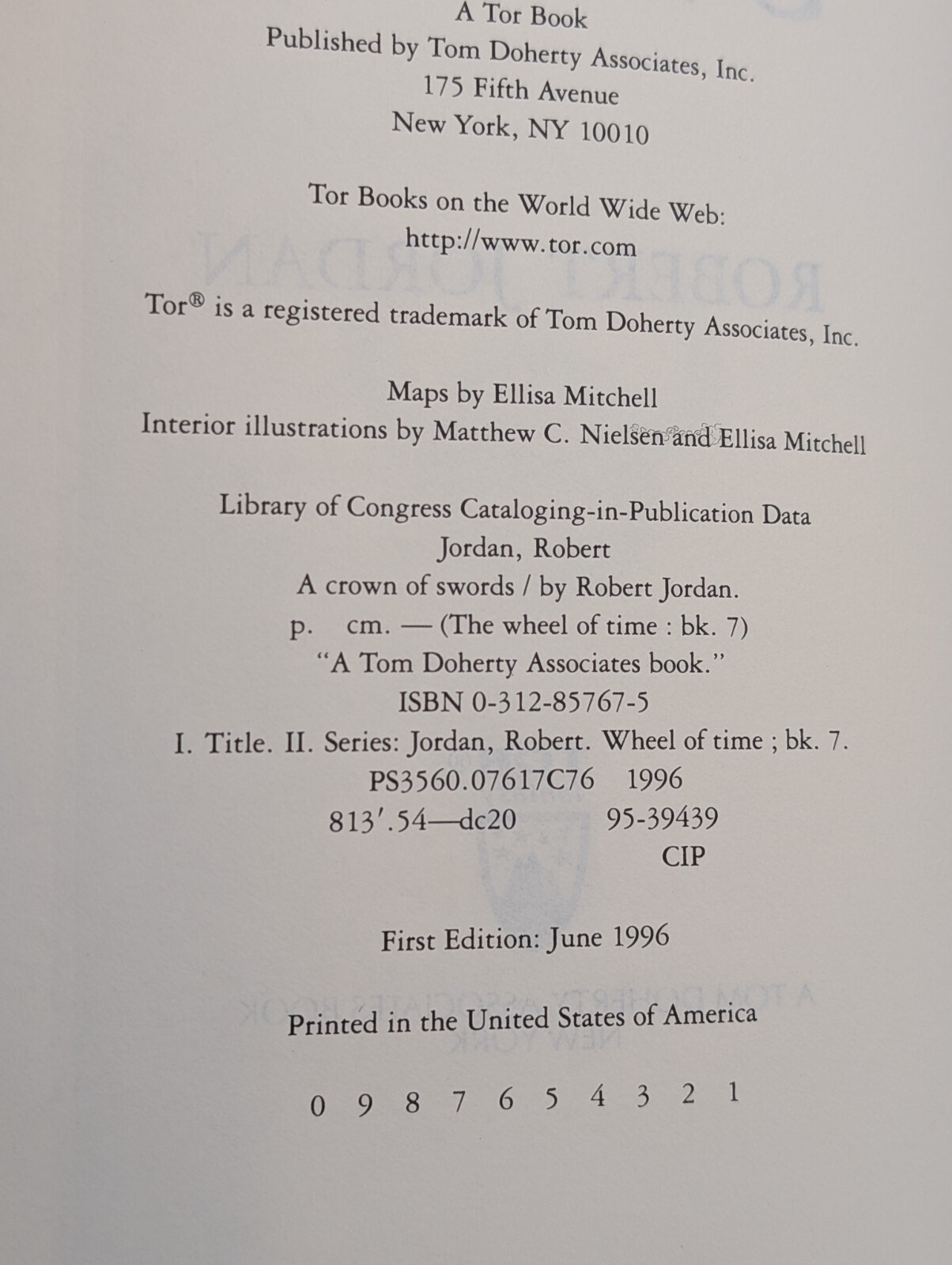 Crown of Swords by Robert Jordan First Edition First Printing 1st/1st HCDJ Item image 7