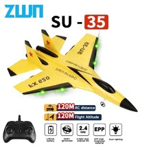 Rc Plane Su35 2.4g with LED Lights Aircraft Remote Control Flying Model Glider a - £29.43 GBP+