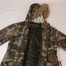 Rue 21 Women's Green Camouflage Cotton Full Zip Pockets Hoodie Jacket Size Small image 9