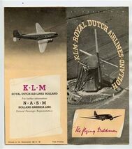 KLM 1939 Royal Dutch Airlines Holland Brochure The Flying Dutchman DC-2 ... - $17.82