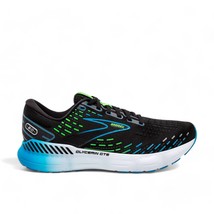 Brooks men&#39;s glycerin gts 20 running shoes in BLACK/HAWIIAN OCEAN/GREEN - size - $118.80