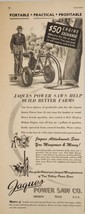 1947 Print Ad Jaques Junior Power Saws Farm Use Made in Denison,Texas - £17.11 GBP