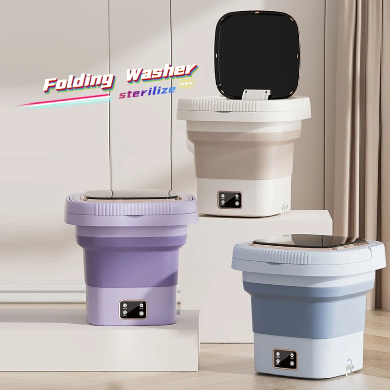 Portable Foldable Washing Machine With LCD Display Mini Underwear Sock - $155.45+