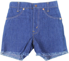 Vtg 80s Levis Cut Off Denim Shorts Youth 10 Orange Tab 24.5&quot; Waist Made In Usa ! - £21.33 GBP