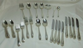 46 Pc DAFFODIL 5pc Service 8 Silverplate 1847 Rogers Bros IS Serving Spo... - $129.99