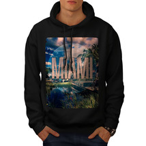 Wellcoda Miami Beach City Mens Hoodie, Summer Casual Hooded Sweatshirt - £25.95 GBP+