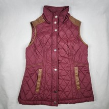 Altard State Puffer Vest Quilted Full Zip Snap Pockets Burgandy Womens Size xs - £14.33 GBP