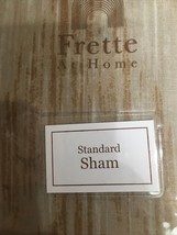 FRETTE AT HOME CERVINO STANDARD SHAM 1pc STONE. 20&quot; x 28&quot; NIP - £59.20 GBP