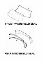 Front And Rear Rubber Window Windshield Seal 2 Pcs Mercedes Benz W123 Coupe - $178.61