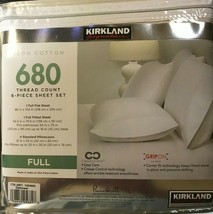 Kirkland Signature 680 Thread Count 6-piece Sheet Set, Full, Oatmeal - £38.17 GBP