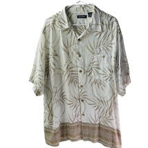 Men&#39;s Hawaiian Aloha Shirt Puritan XL Tropical Palm Leaves Pattern - £14.64 GBP