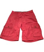Nautica Cargo Shorts Men’s 33 Red Salmon Cotton Outdoor Casual Pockets - $274.48 MXN