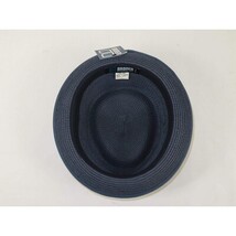 Men's Broner Summer Hat Woven Straw Style Porkpie STAND UP 88-8604 Navy image 5