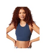 THREADS 4 THOUGHT KENSI RIB SPORTS BRA NAVY BLUE RACERBACK WOMEN XL SHELF BRA