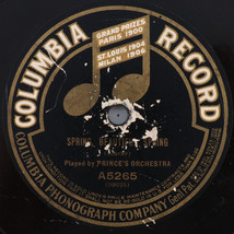 Prince&#39;s Orchestra - Beautiful Spring/The Spring Maid 1911 2&quot; 78rpm Record A5265 - $16.05