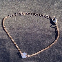 Rose Gold Tone Round Charm Cable Chain Bracelet - $10.40