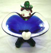 Murano Italian Handblown Art Glass Clown Ashtray Bowl Dish Mid Century Modern - £24.12 GBP