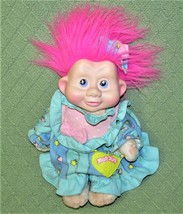 1991 Magic Trolls Applause Baby Doll Pink Hair Night Gown &amp; Panties Vintage Toy - £14.60 GBP