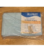 Montgomery Ward Twin Powder Blue Polyester Blend Blanket 66&quot; x 90&quot; New S... - €17,10 EUR