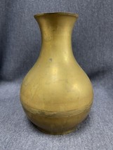 Vintage Heavy Brass Pot Vase Urn 7.25” Tall - $17.82