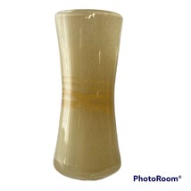 Bud Vase Yellow Cased Art Glass Hand Blown 6.25&quot; Mid Century Home Office - £19.87 GBP