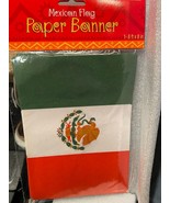 Party Celebrations Mexican Flag Paper Banner 8&#39; X 8&quot; *NEW* zz1 - $7.99